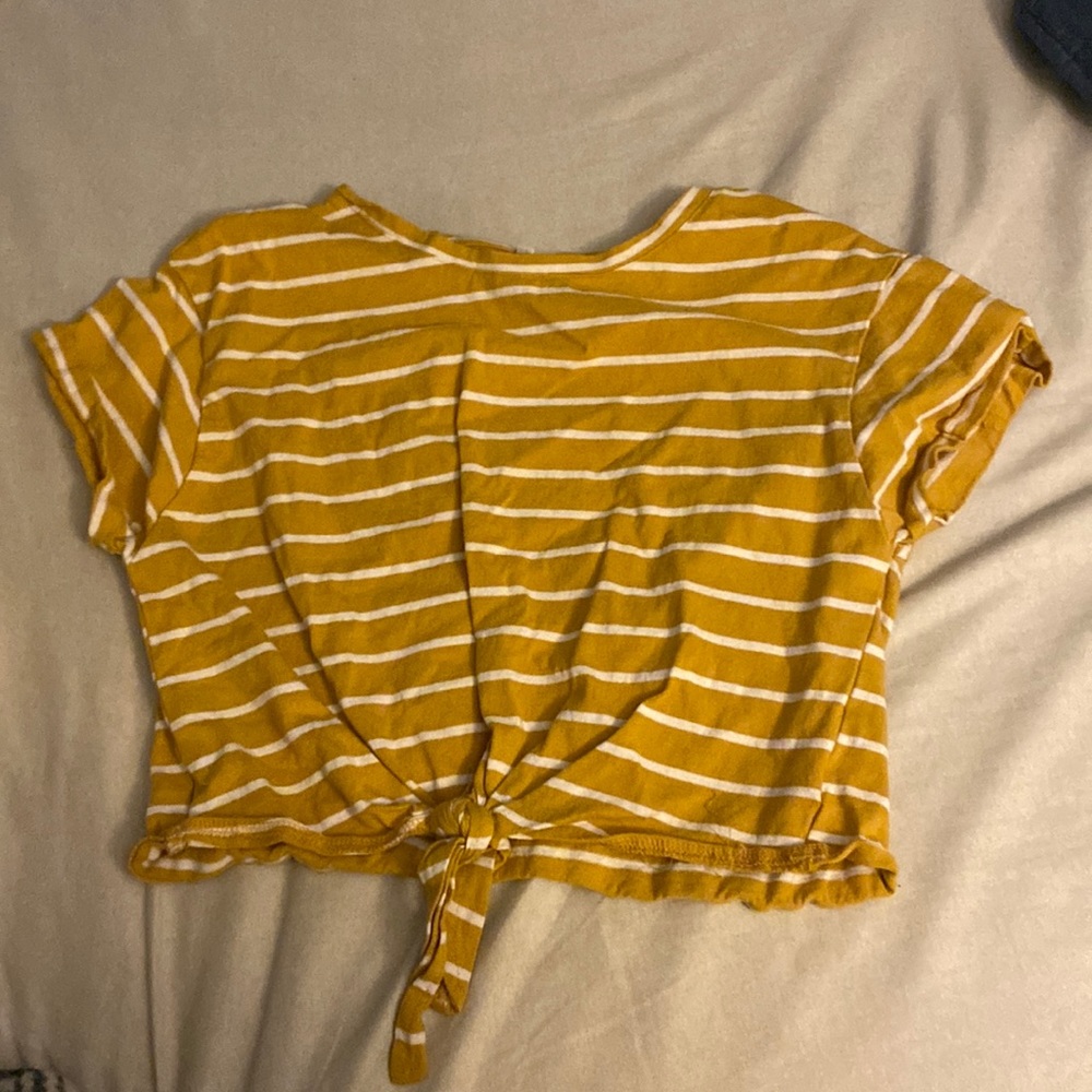 Striped cropped T-shirt